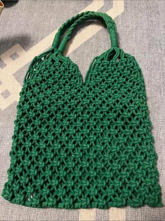 J. Crew Handbags - J. Crew Green Macramé Shoulder Tote